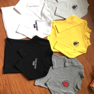 Áo cổ 3p cotton len