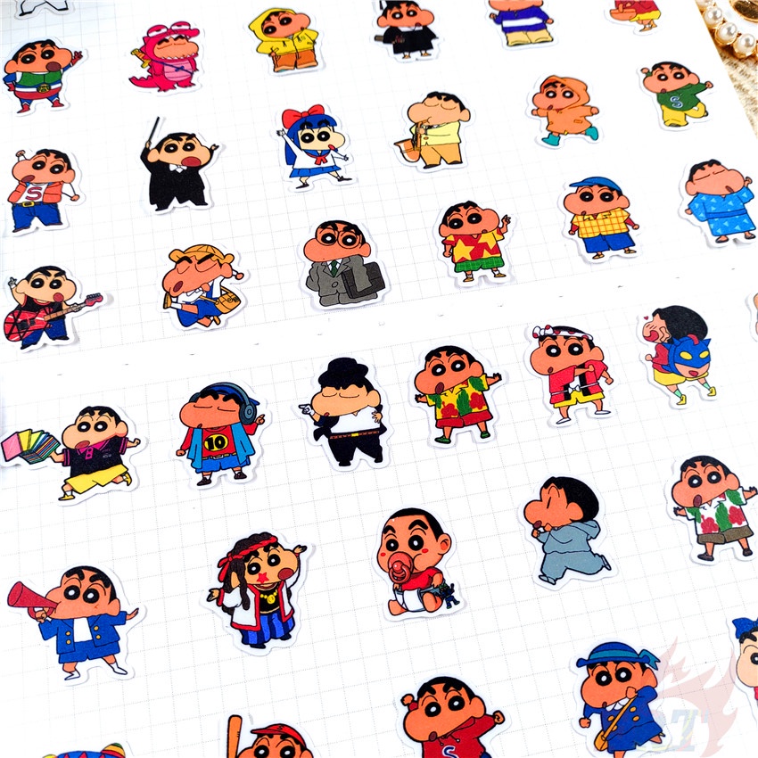 ★★★ Sticker Dán Trang Trí Nhật Ký Hình Cậu Bé Bút Chì Shin-chan Q-8 ★★★ Bộ 50 Miếng Dán Trang Trí Album Thời Trang DIY Kích Thước 2~3cm
