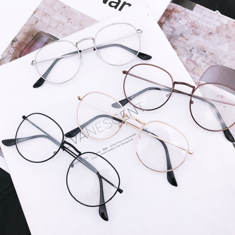 Kính mát gọng kim loại chống bức xạ phong cách Hàn Quốc cổ điển thời trang sành điệu cho nam và nữ