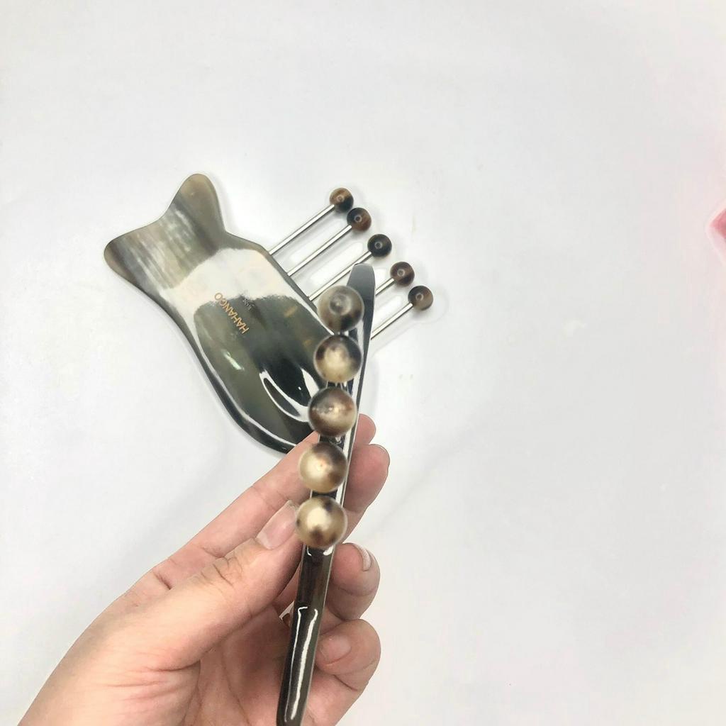 Lược Mát Xa Cá 5 Chân Bi Sừng HAHANCO Chải Thông Kinh Lạc