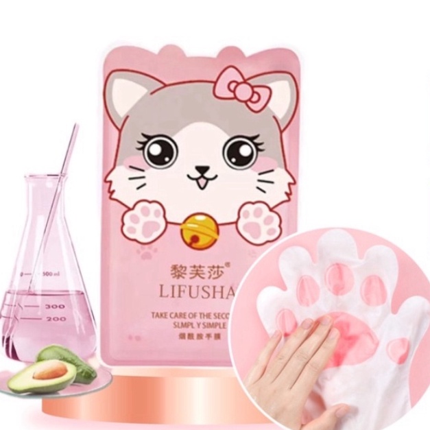 Mặt Nạ Tay chân Mask Dưỡng tay Mèo giúp dưỡng ẩm, làm trắng, tẩy tế bào chết da Tay Nội địa Trung KABA