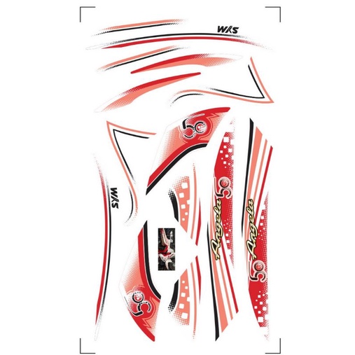 Tem rời dán xe angela 50