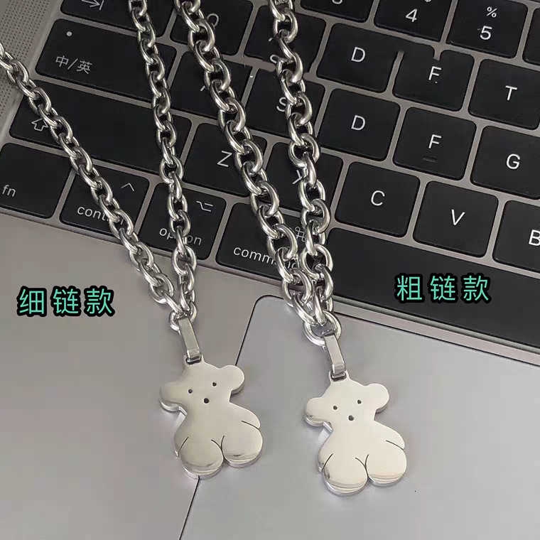 Dây chuyền mặt hình gấu phong cách thời trang hiphop cá tính