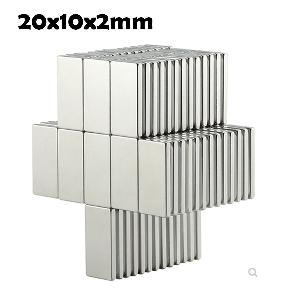 Nam châm đất hiếm 20x10x2mm, 20x10x4mm siêu hút