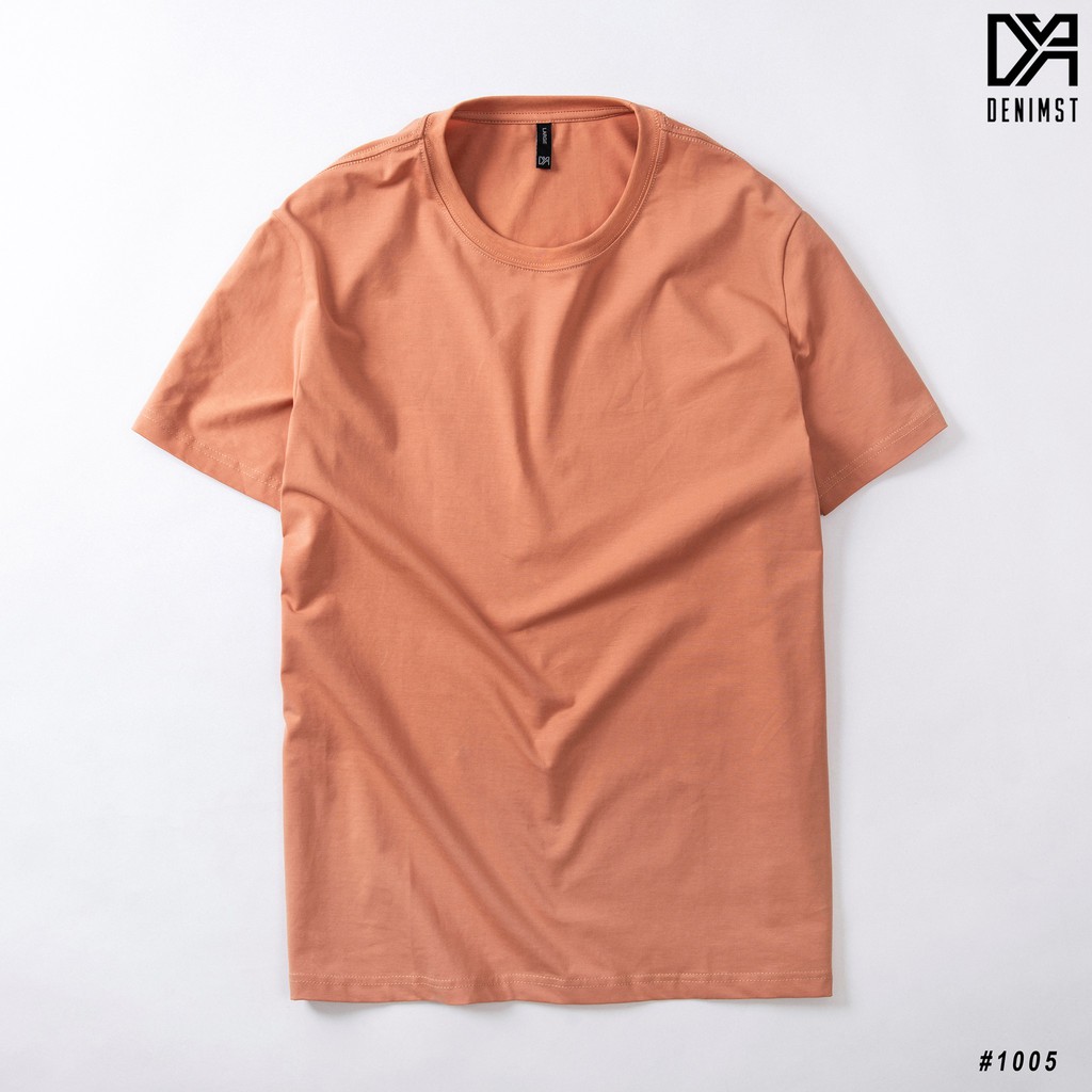 Áo  thun nam cotton tay ngắn cổ tròn cao cấp, áo phông nam trắng đẹp form rộng DENIMST 1055 | BigBuy360 - bigbuy360.vn