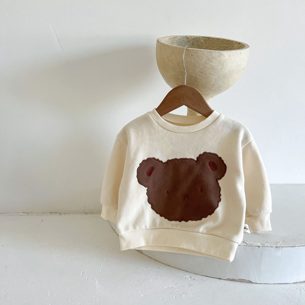 Bộ Áo Liền Quần In Hình Gấu Hoạt Hình Dành Cho Bé Sơ Sinh 0-24 Tháng Tuổi