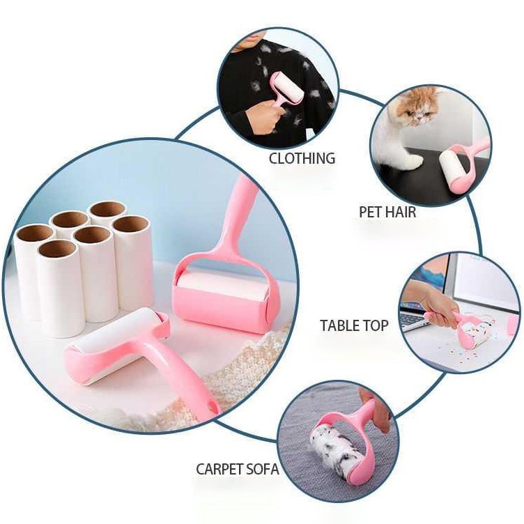 Combo Cây lăn bụi kèm 2 lõi thay thế Làm Sạch Lông Động Vật, Sợi Vải, Đồ Da, Chăn Nệm, Ghế Salon...No.101203