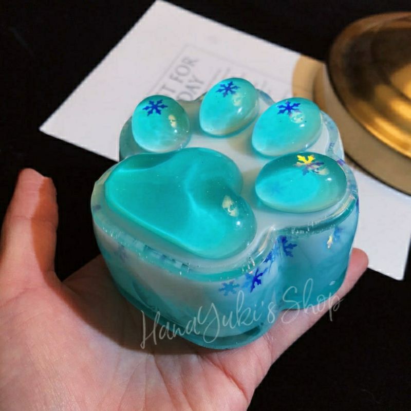 Khuôn hộp đựng hình bàn chân mèo - Paw Cat Box Mold - Resin Handmade - ❄HanaYuki❄