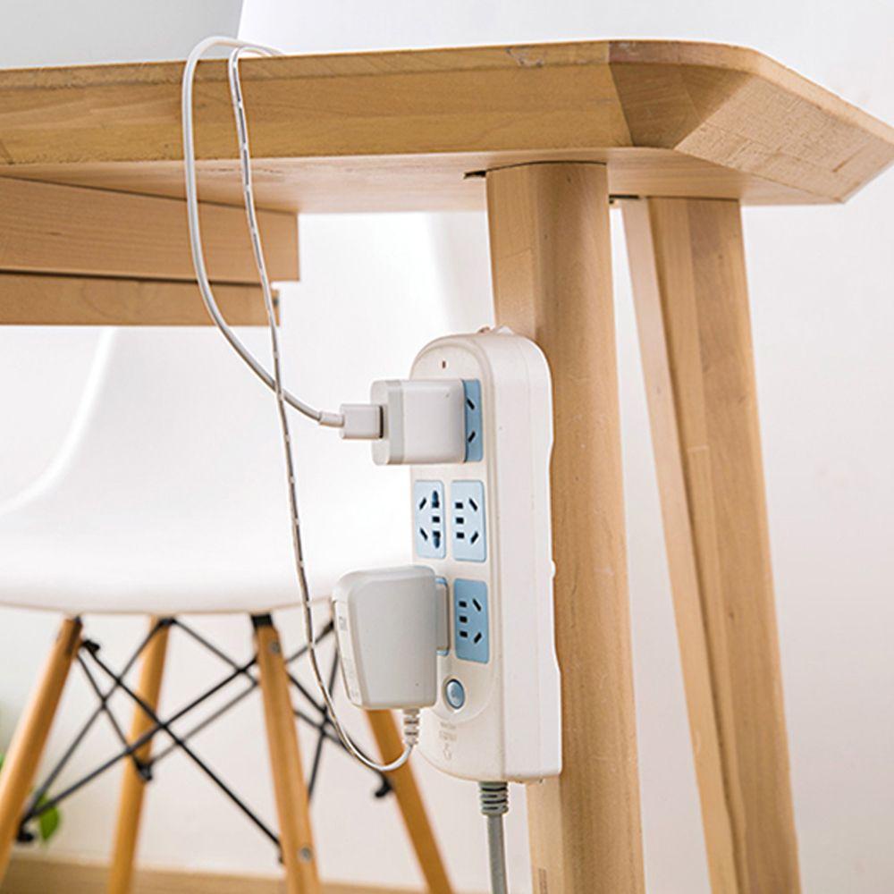 LEISURE Giá Treo Dây Cáp Nguồn Tự Dính Không Cần Đục Lỗ Trang Trí Nhà Cửa