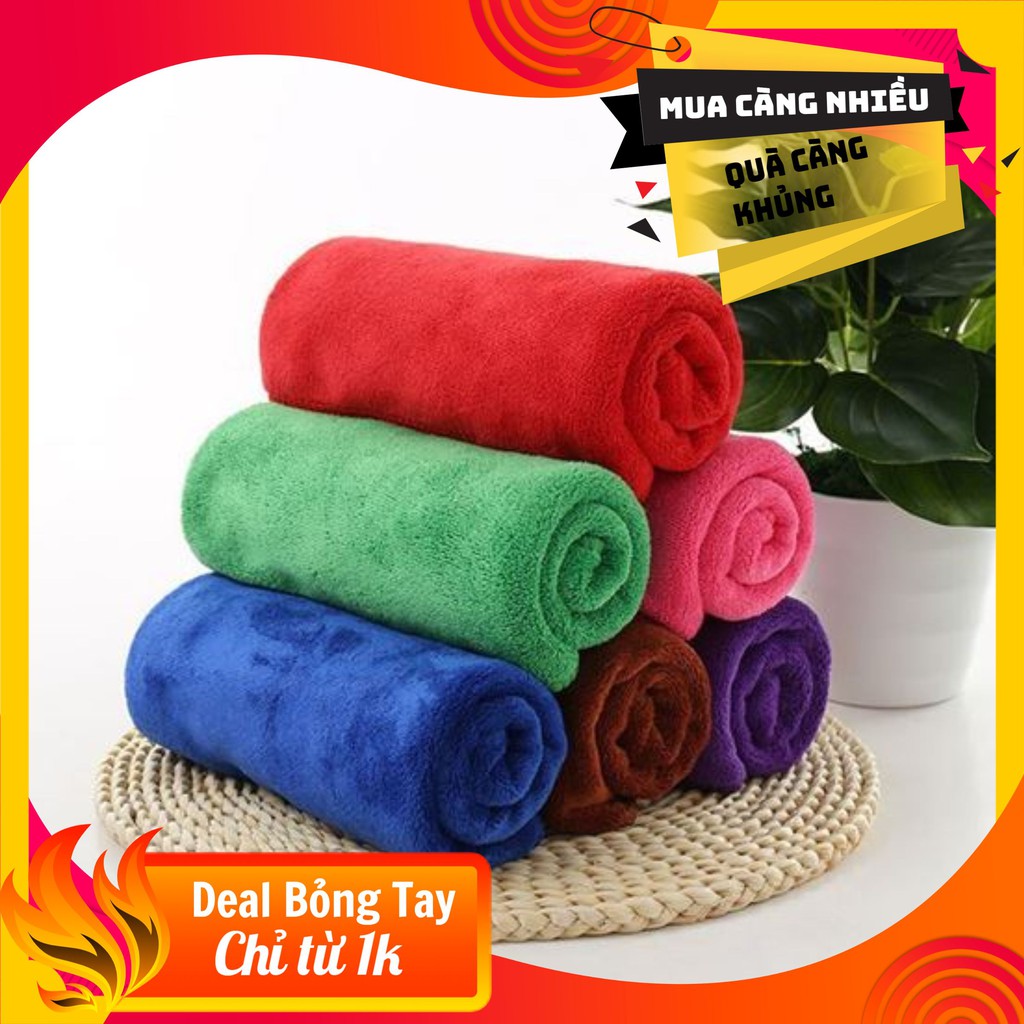 [RẺ ĐẸP] Khăn lau microfiber chuyên dụng 30x50 lau bàn, lau kính, lau ô tô