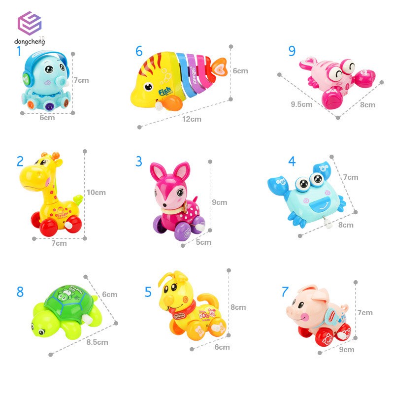 ✅COD❤✨ Cute Cartoon Animal Wind Up Toys Clockwork Classic Toy Newborn Baby Toy