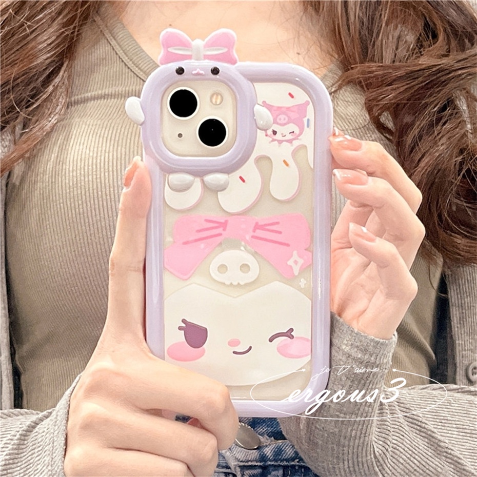 Ốp Điện Thoại Mềm In Hình Kuromi Dễ Thương Cho iPhone 14 13 12 11 Pro Max SE2020 X XR Xs Max 7 8 6 6s Plus