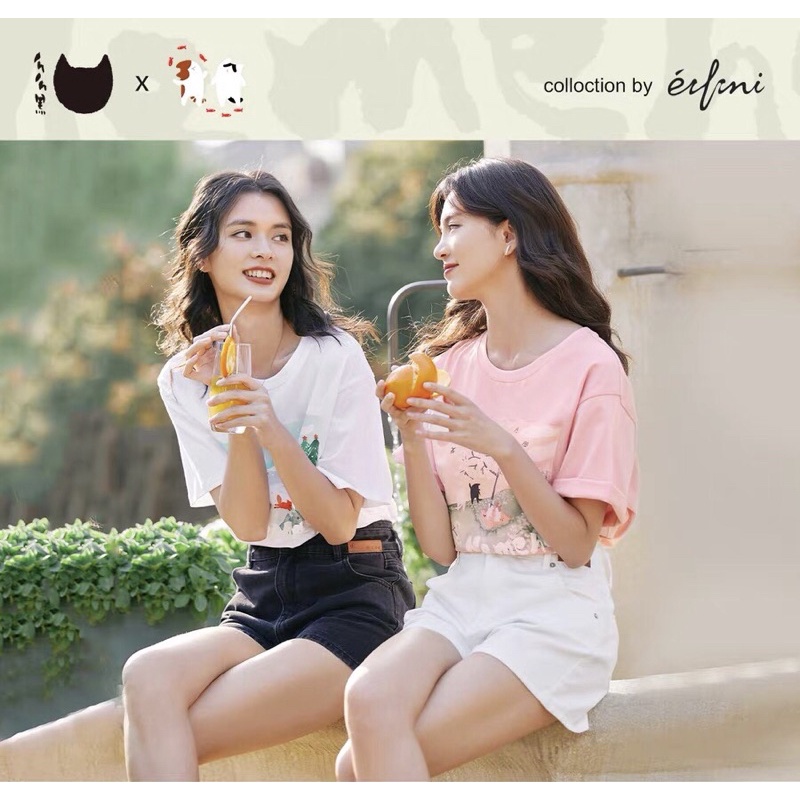 Áo thun hoạ tiết nhiều màu Eifini