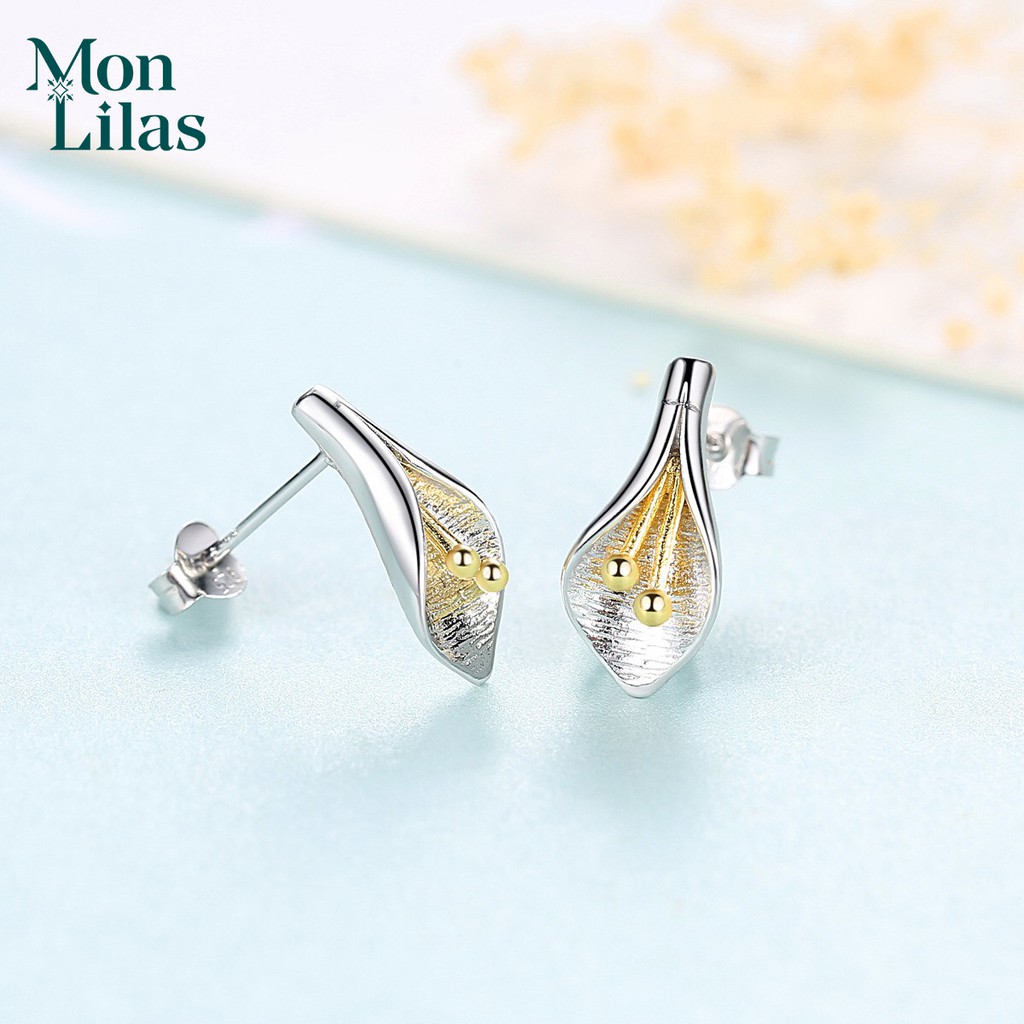 Khuyên Tai Bạc Mon LIlas Nhụy Quý Phái Earring K0320005