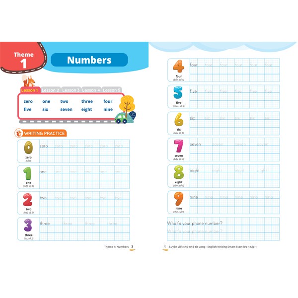 Sách - Combo Luyện viết chữ nhớ từ vựng English Writing Smart Start Lớp 4 tập 1 và 2 MEGAENG9647