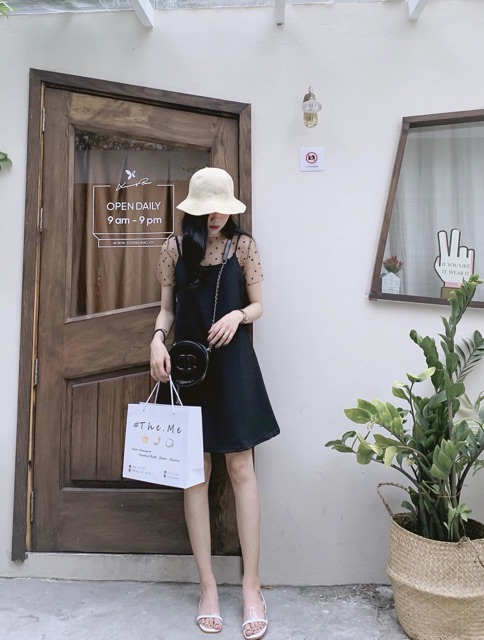 SET YẾM MIX ÁO CHẤM BI TAY BỒNG XINH XUẤT SẮC