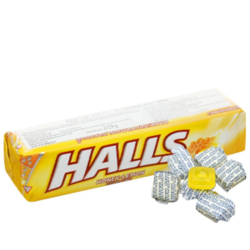 Kẹo ngậm Halls mâm xôi/ chanh mật ong/ bạc hà