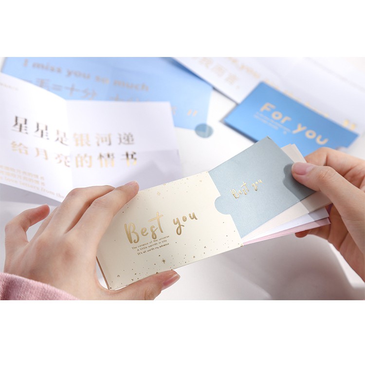Set 4 tấm thiệp chúc mừng song ngữ trung anh