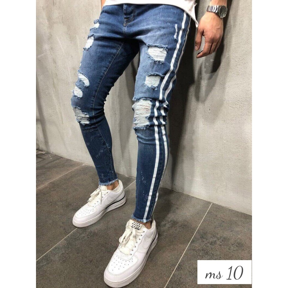 QUẦN JEANS NAM VIỀN TRẮNG LAI CẤT 10