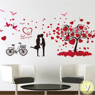 Decal dán tường Đôi uyên ương