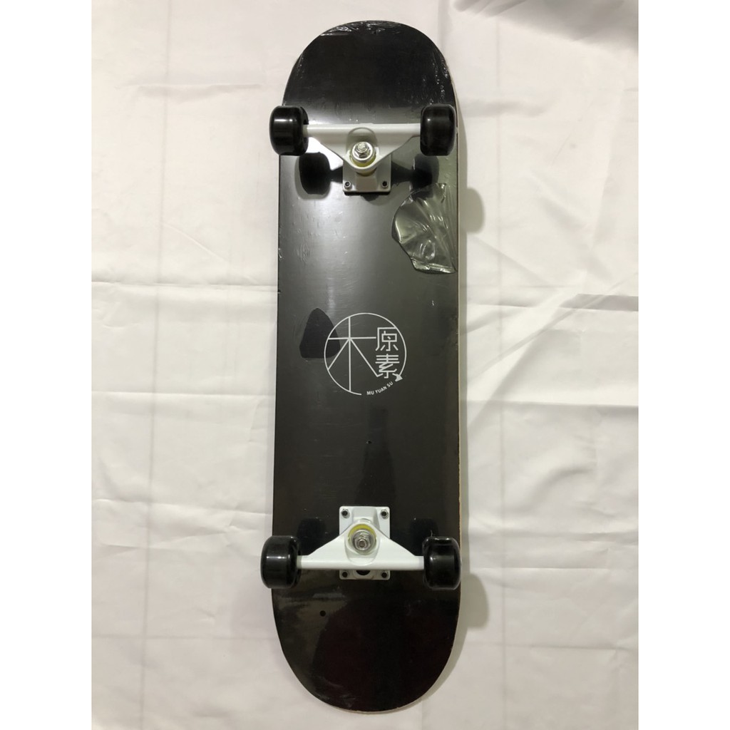 [Hàng chính hãng] Ván Trượt Cao Cấp Skateboard Mặt Nhám Đen Bánh Đục