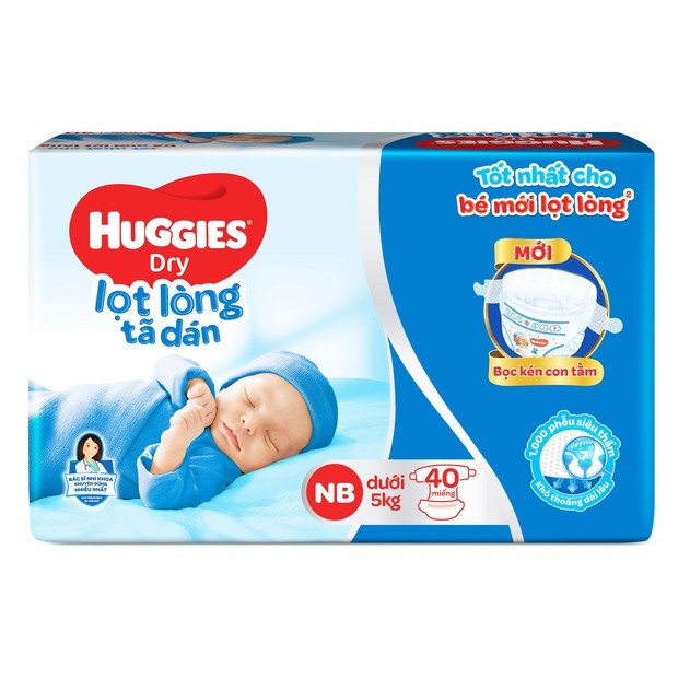 Tã Dán Sơ Sinh Huggies NB40/NB74