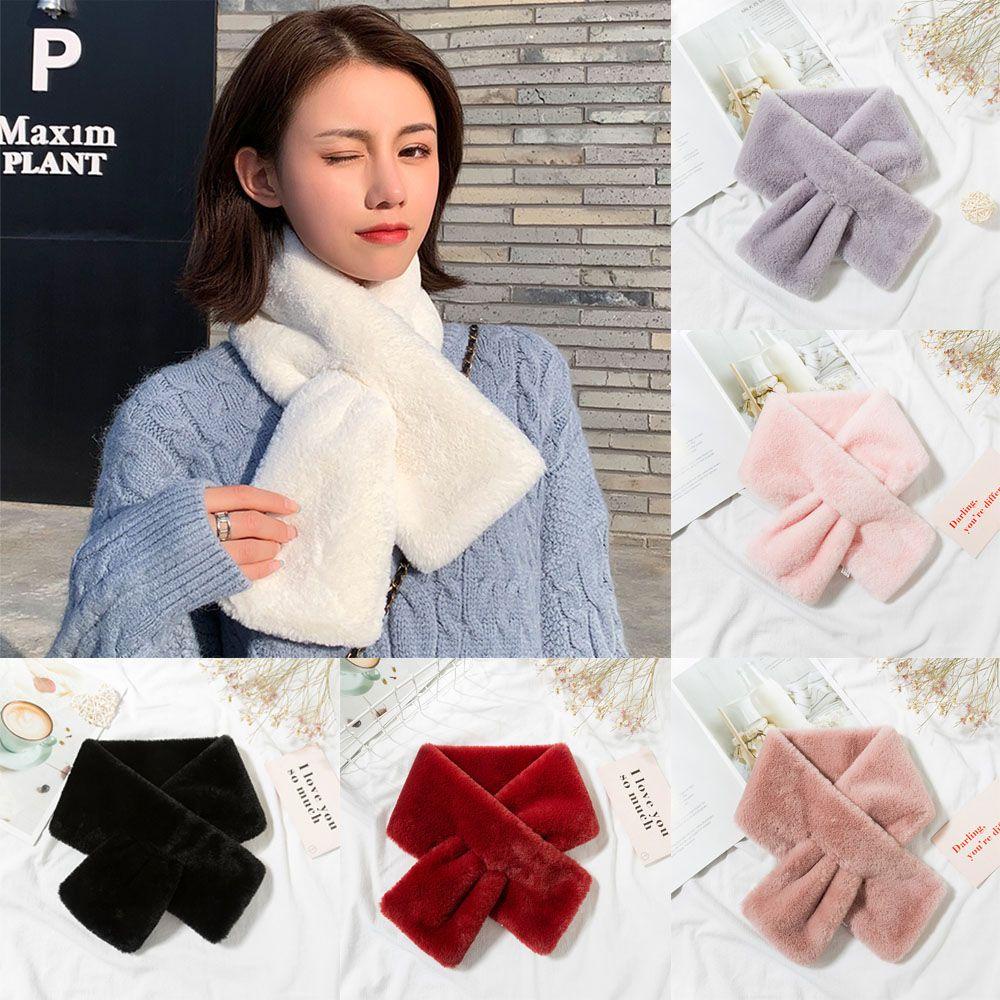 Khăn Choàng Cổ Bằng Lông Thỏ Nhân Tạo Giữ Ấm Cho Nữ