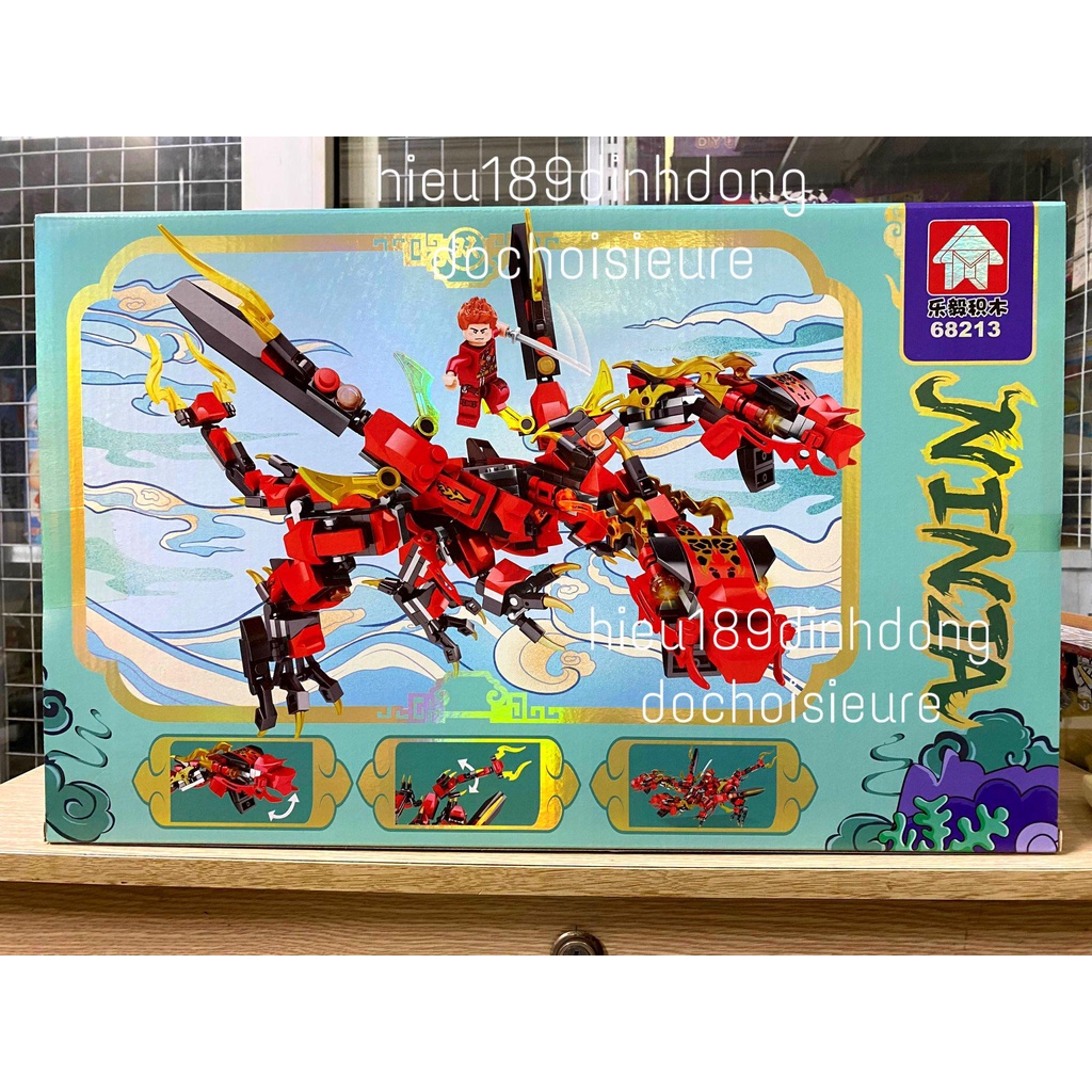 Lắp ráp xếp hình ninjago rồng đỏ 2 đầu của ninja Kai 68213