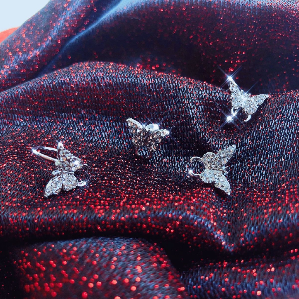 Butterfly earrings simple and stylish wild ear clips