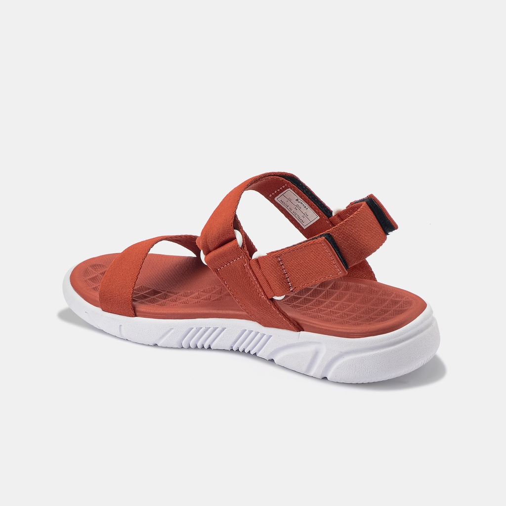 Sandal nam nữ đi học Buenas S6 - nâu trắng - giày dép quai chéo đế bằng