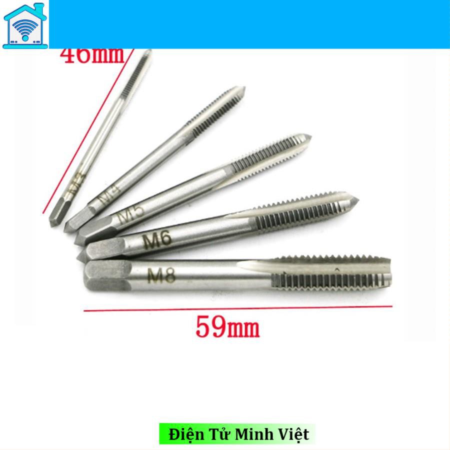 Bộ 5 mũi khoan taro ren M3.M4.M5.M6.M8