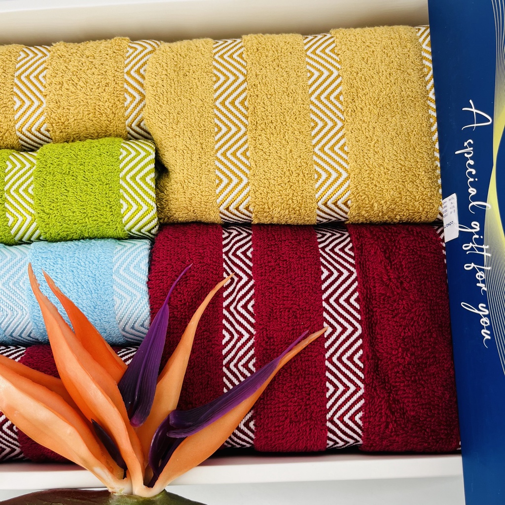 Bộ Quà Tặng 6 COMBO Khăn Tắm Cotton Thiện Phú Bộ 387, Khăn Tắm Cao cấp Tiện Lợi Freeship