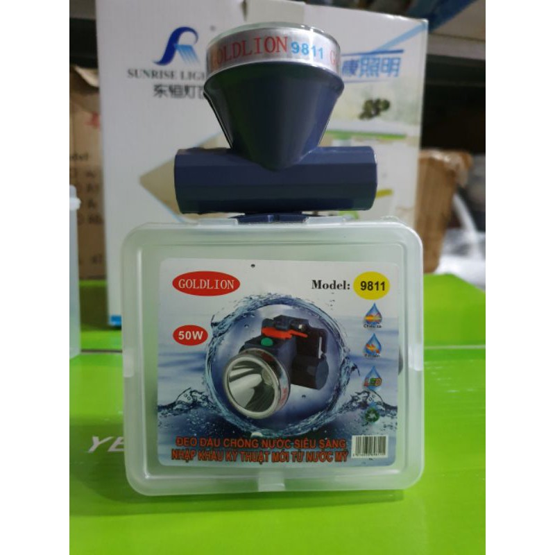 Đèn đeo đầu chống nước mã 9811 siêu sáng 50w