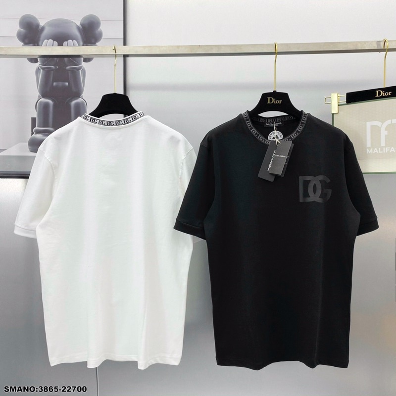 Áo Phông Nam Logo Vòng Cổ Siêu Đẹp - Áo Thun Nam DG In Nhiệt Cao Cấp