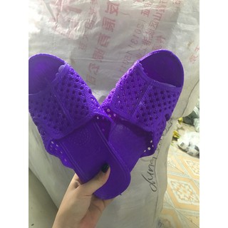 [ SỈ - KHÔNG BÁN LẺ ] Dép tổ ong màu sắc hot hit - 2 màu tím - xanh dương