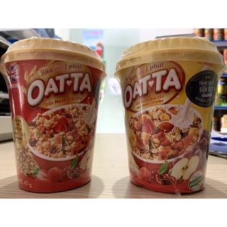 Bữa ăn 1 phút Oatta yến mạch trái cây & hach nhân Hộp 45gr
