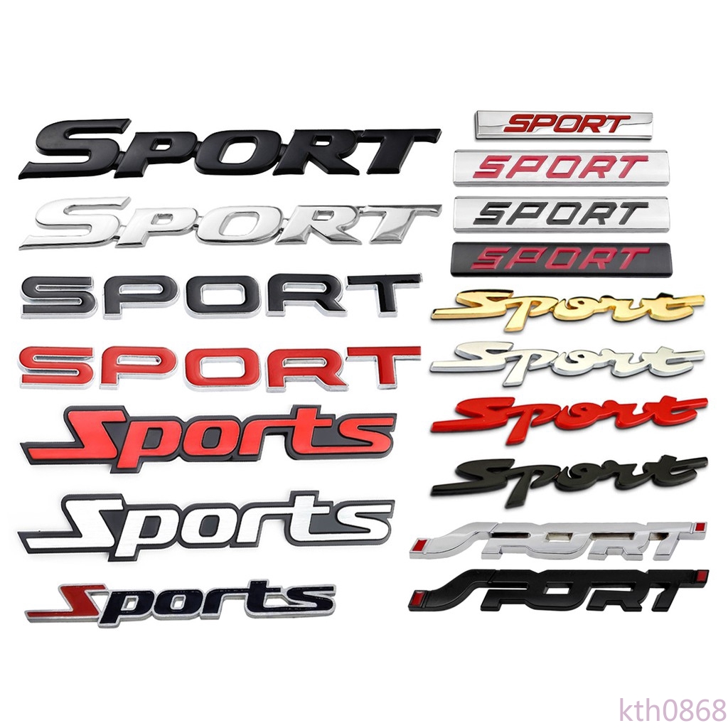 Decal Kim Loại Chữ In &quot;Sport&quot; Cho Xe Hơi