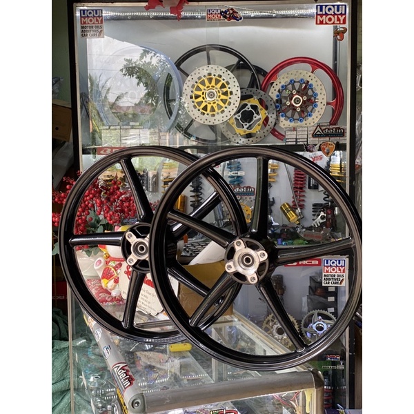 Mâm 5 cây cho sonic satria raider fi gắn như zin có đen bóng 1.6 1.6