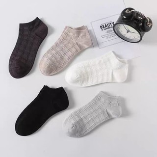 (Rẻ vô địch) Combo 5 đôi vớ trơn nam nữ cổ ngắn
