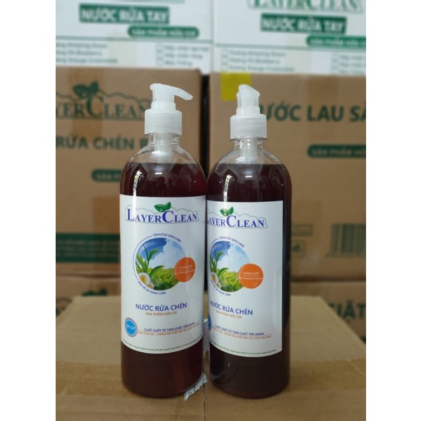 Nước rửa chén bát hữu cơ LayerClean hương Quế 800ml