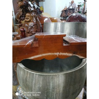 Đôn Gỗ Tam Cấp Bông Sen Nổi