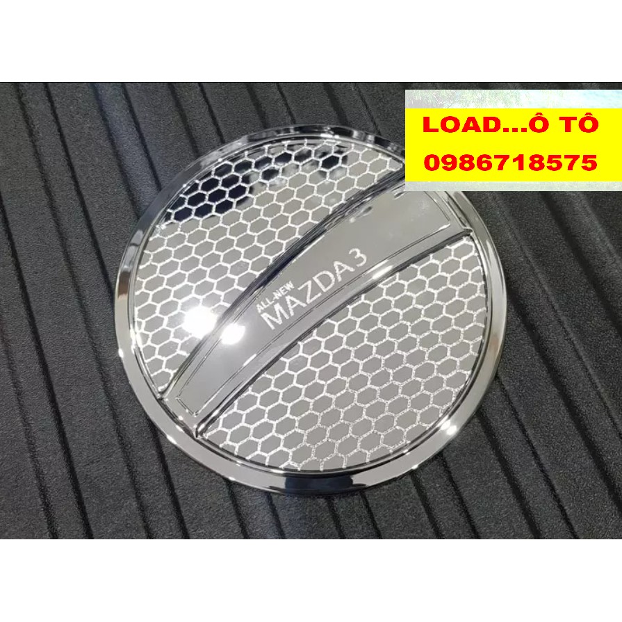 Ốp Nắp Bình Xăng Xe Mazda 3 2020-2021 Nhựa ABS Mạ Crom Sáng Bóng