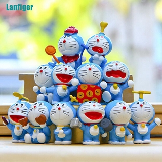 Set 12 mô hình nhân vật hoạt hình Doremon dễ thương