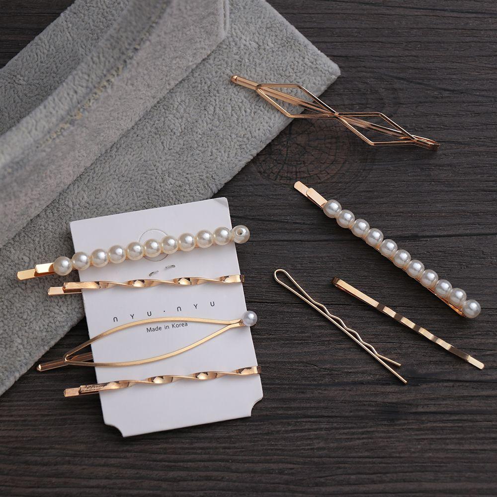 SUSANS Set 3 Kẹp Tóc Kim Loại Gợn Sóng