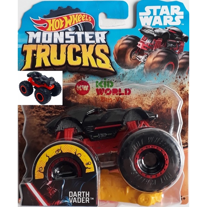 Xe mô hình Hot Wheels Monster Trucks Connect and Crash Car Darth Vader GGT46.