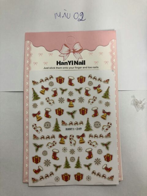 Miếng Dán Móng Tay 3D Nail Sticker Tráng Trí Noel