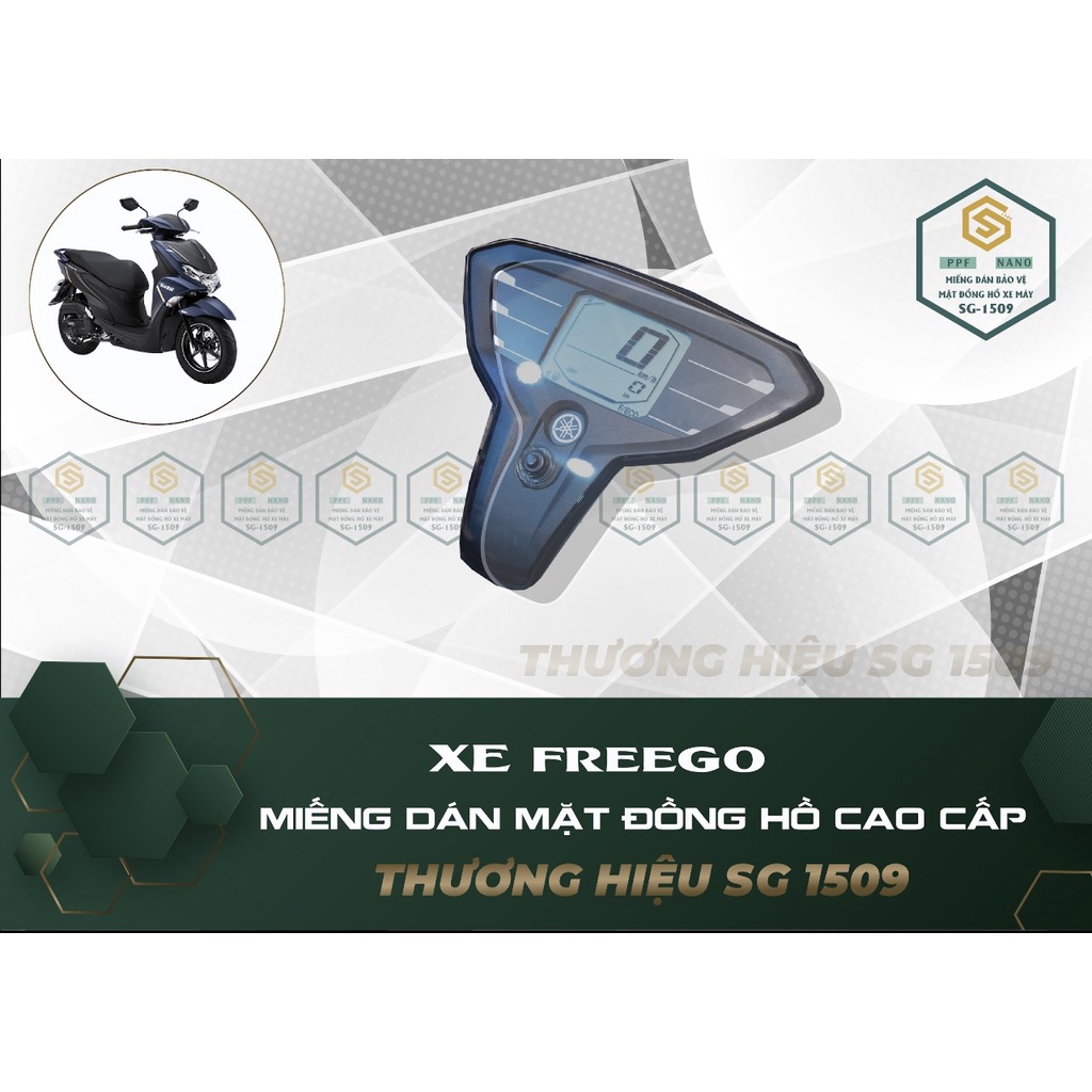 MIẾNG DÁN MẶT ĐỒNG HỒ XE YAMAHA FREEGO CHỐNG TRẦY XƯỚC GIỮ MỚI MẶT ĐỒNG HỒ, MIẾNG DÁN PPF TỪ SG1509