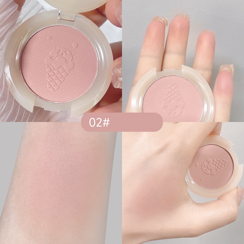 Phấn Má Hồng KAKASHOW Màu Nhung Lì Tự Nhiên Mềm Mại Kiềm Dầu Chống Thấm Nước