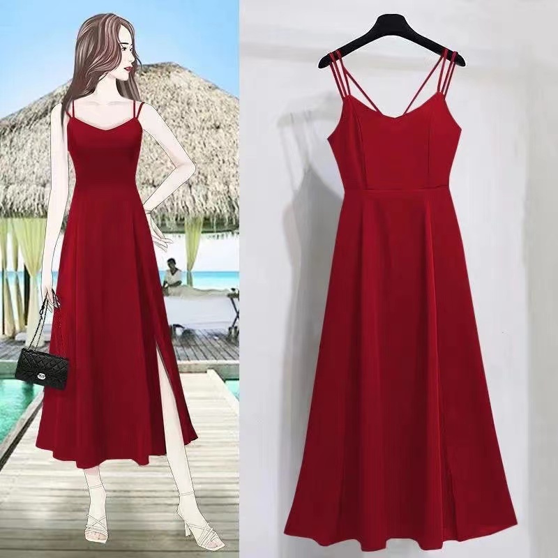 Đầm Dài Ôm Dáng Cổ Chữ V Màu Đen Size 5XL Cho Nữ