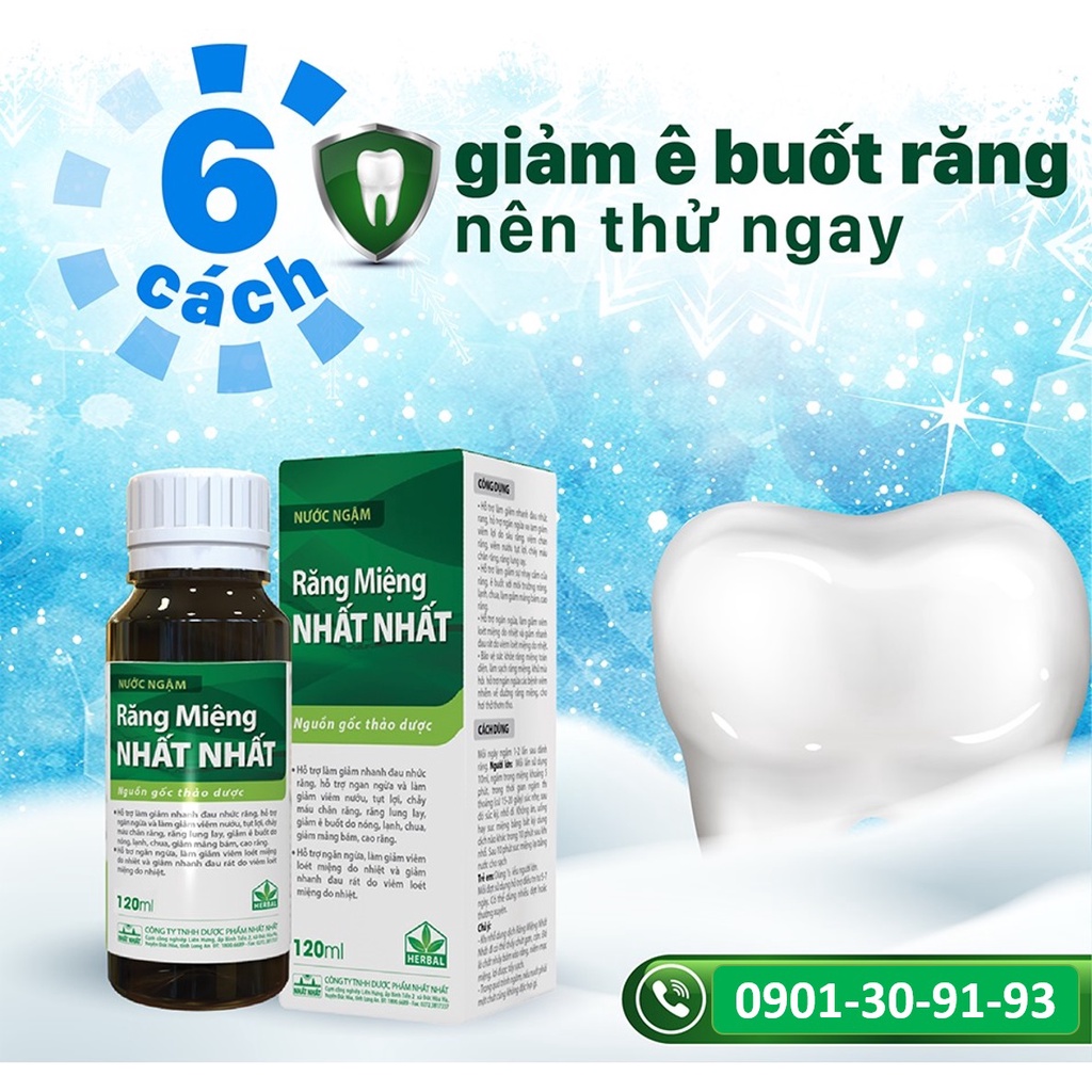 Nước ngậm Răng miệng Nhất Nhất (Chai 120ml) [súc miệng nhất nhất]